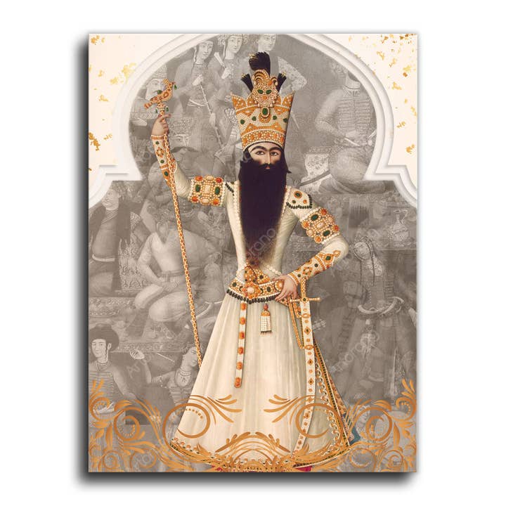 Artorang - Wholesale Art Print - Fath-ali Shah Qajar Portrait Wall Art, Persian Miniature, Persian Gift
