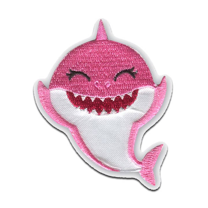 pink Iron-on patch - shark animal children 3 for wholesale on Faire