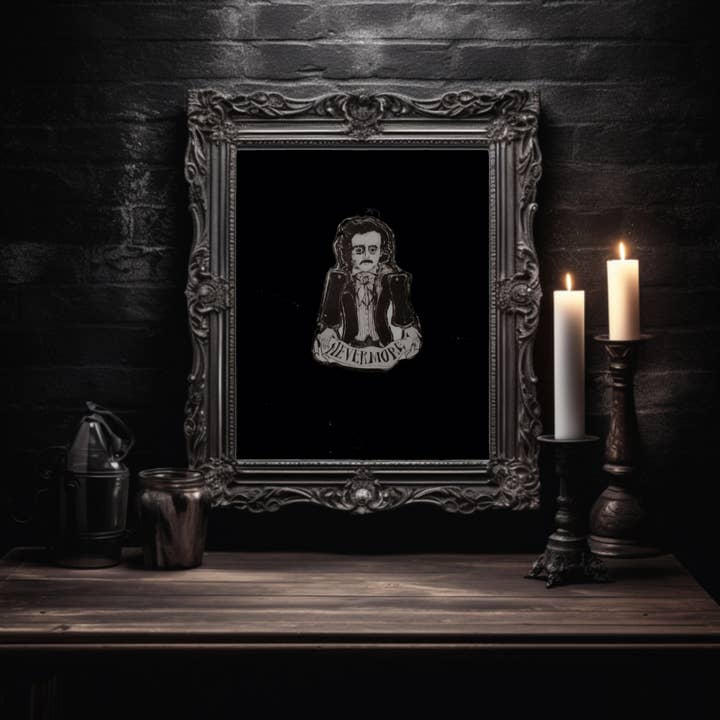 Le Puppet Regime - Wholesale Ornament - Edgar Allen Poe | Nevermore | Small Art | Glass1