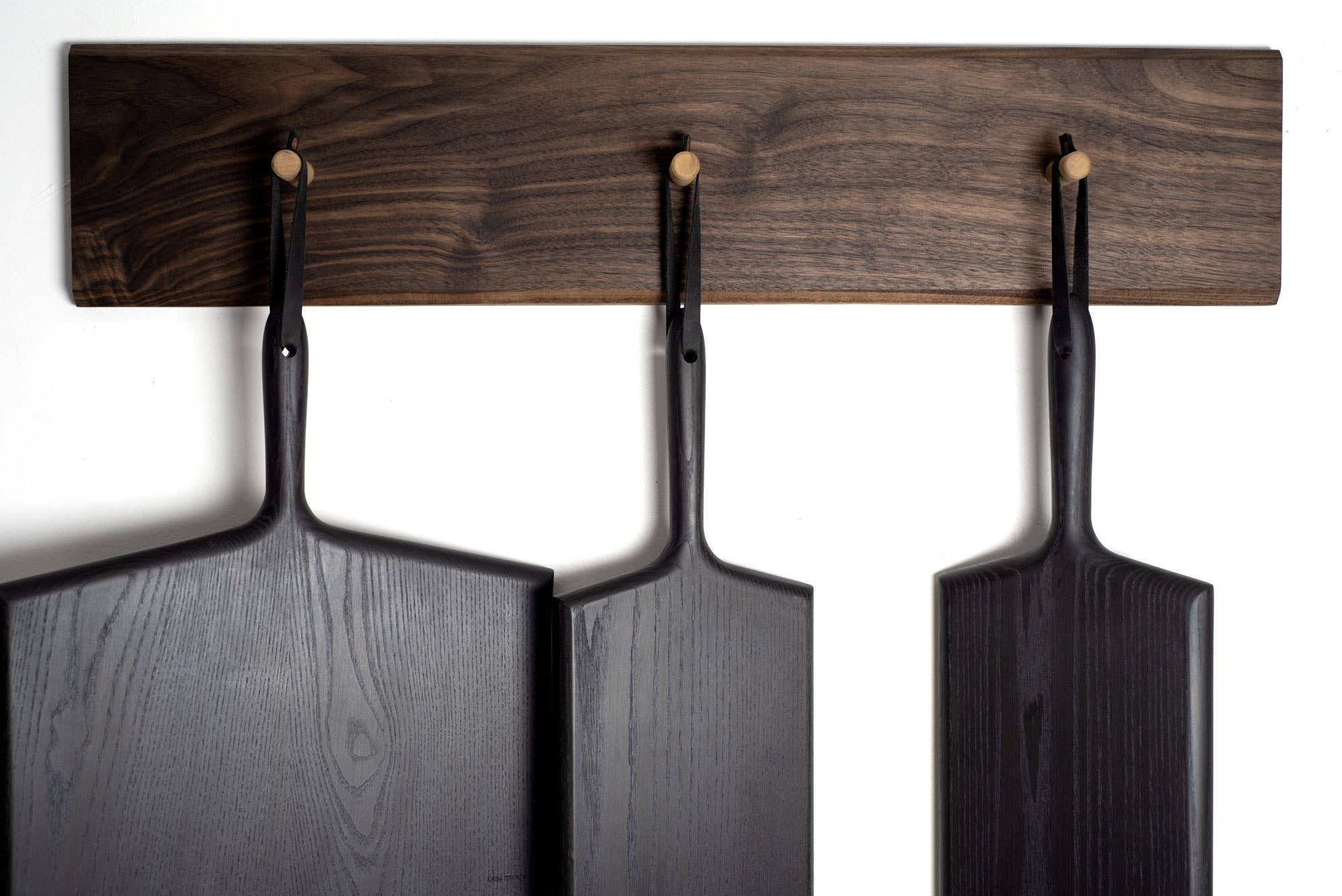 KHEM Studios - Wholesale Wall Mounted Shelf - Peg Board Hardwood Wall Rack in Walnut – 3 or 5 Pegs0