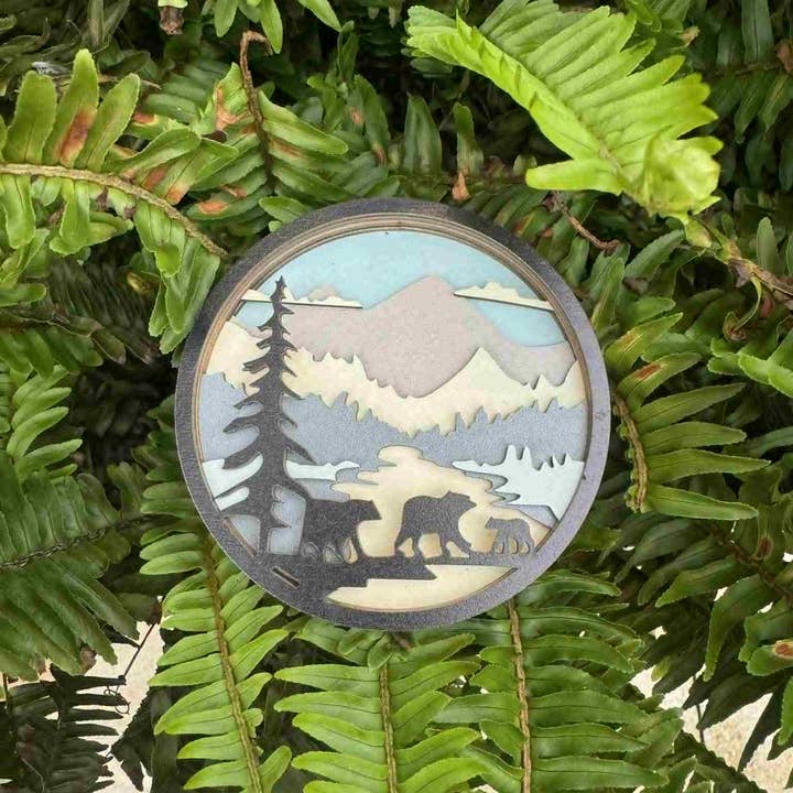 The Wilusz Way - Wholesale Ornament - Bears & Mountains - Round2