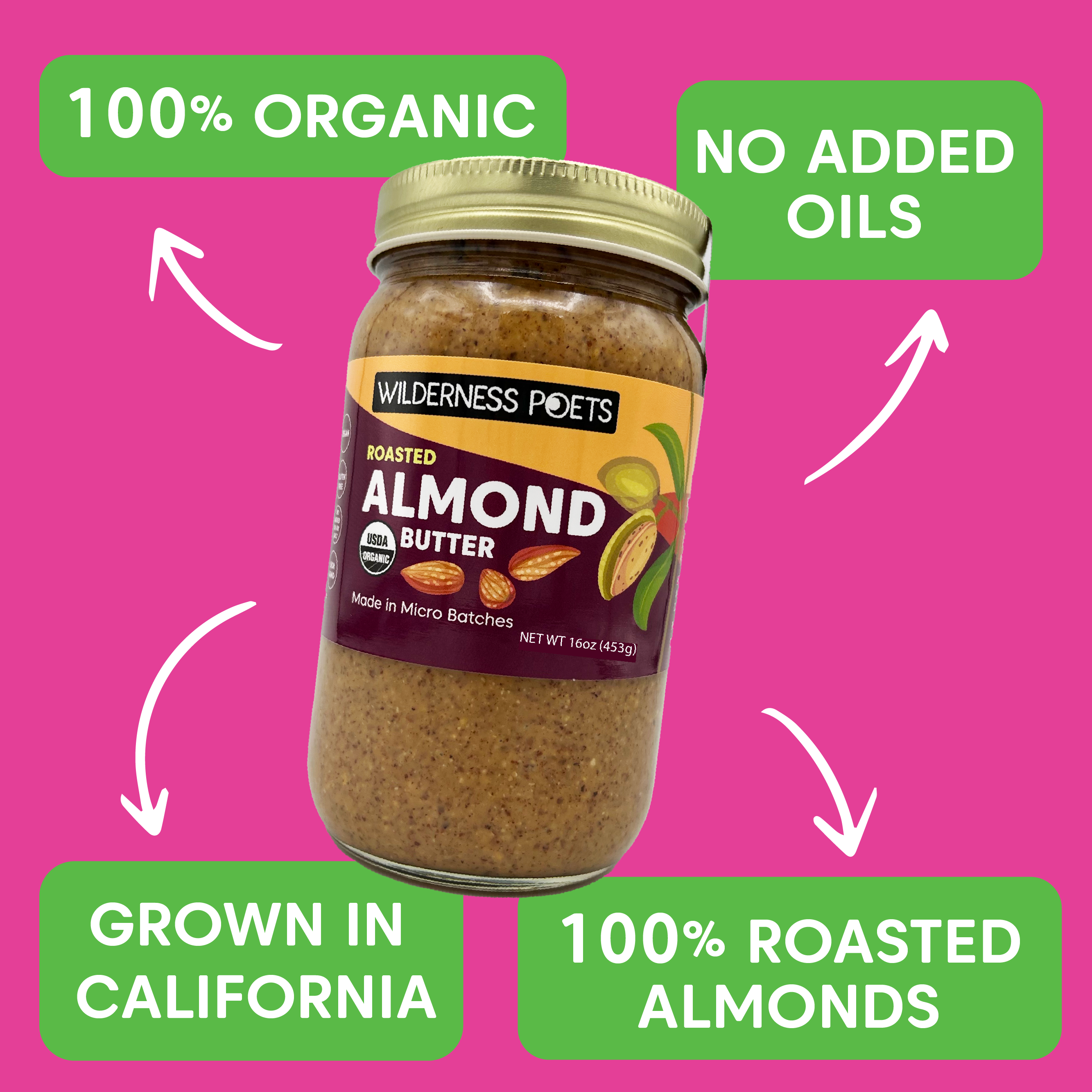 Wilderness Poets - Wholesale Nut Butter - Organic Roasted Almond Butter8