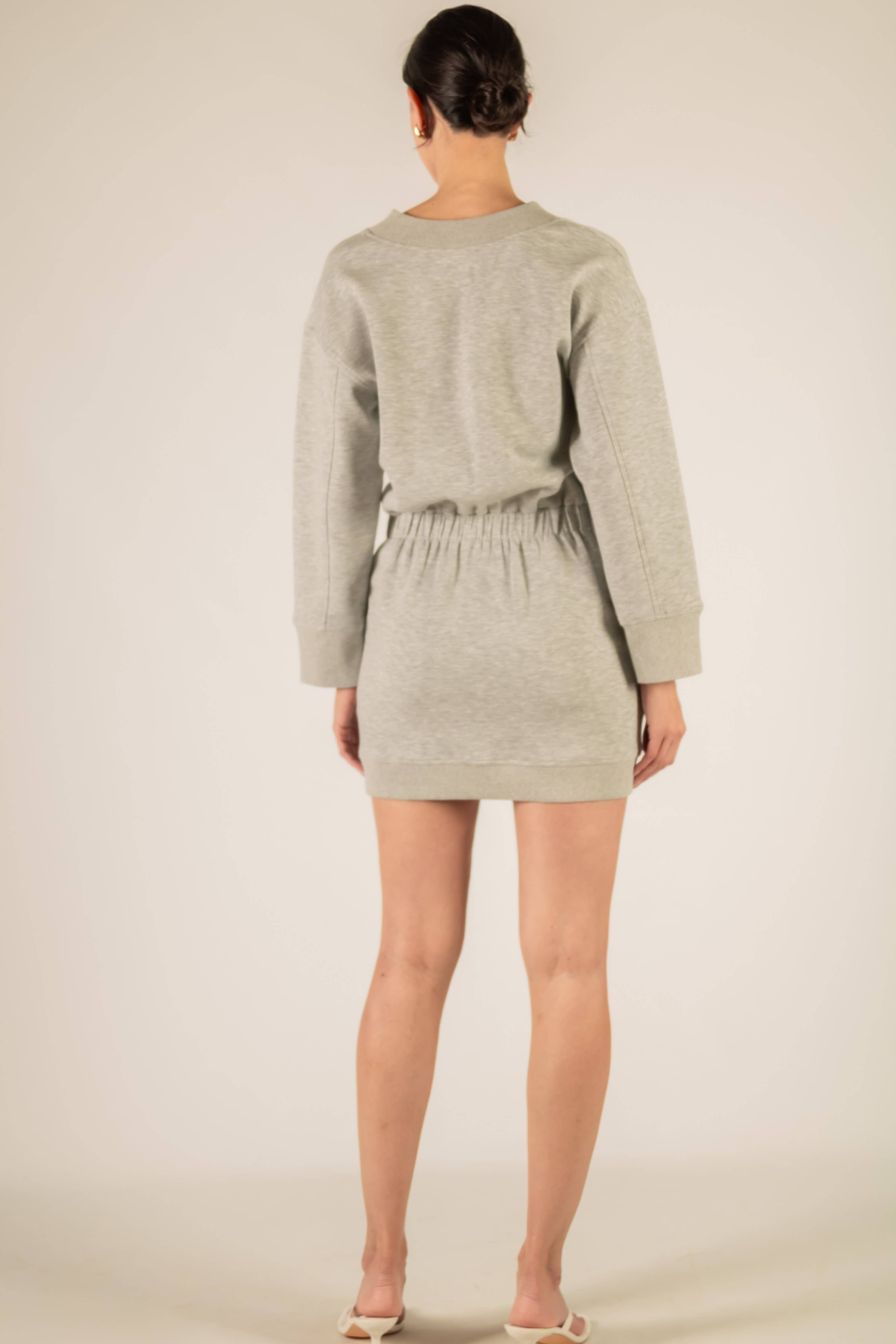 P. CILL - Wholesale Dress - Women's - P. CILL Butter Modal V Neck Ribbed Contrast Mini Dress15