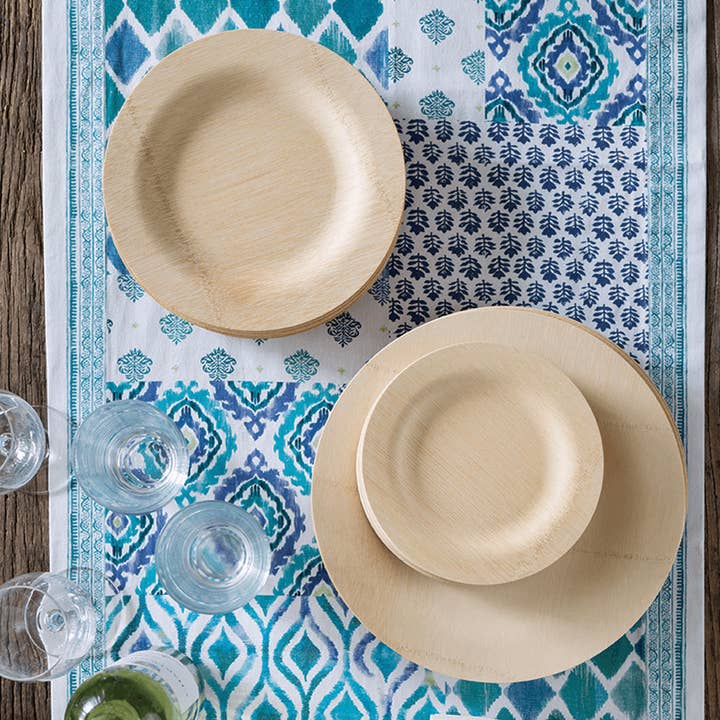 bambu® - Wholesale Disposable Plate - Disposable Bamboo Round Plates, Bulk Case of 1006