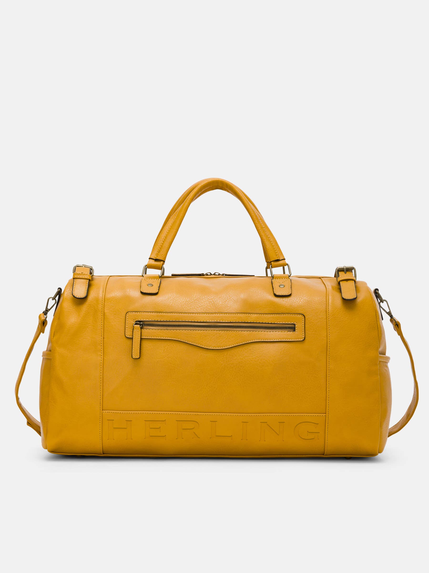 Herling – Saco de viagem - Unissexo por atacado – Herling - Bolsa de viagem vintage grande em couro PU27