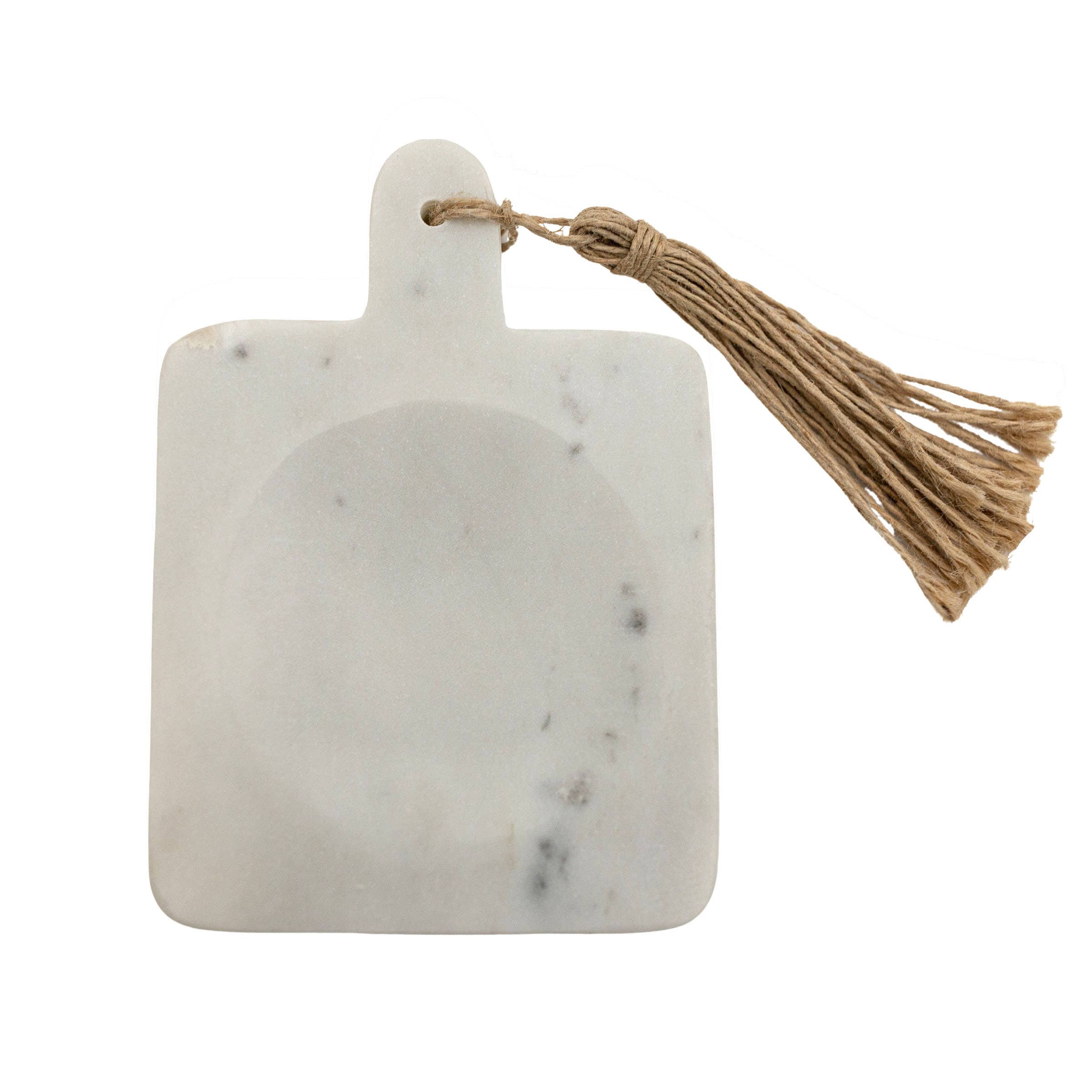 Foreside Home & Garden - Wholesale Spoon Rest - Maggie White Marble & Jute Spoon Rest1