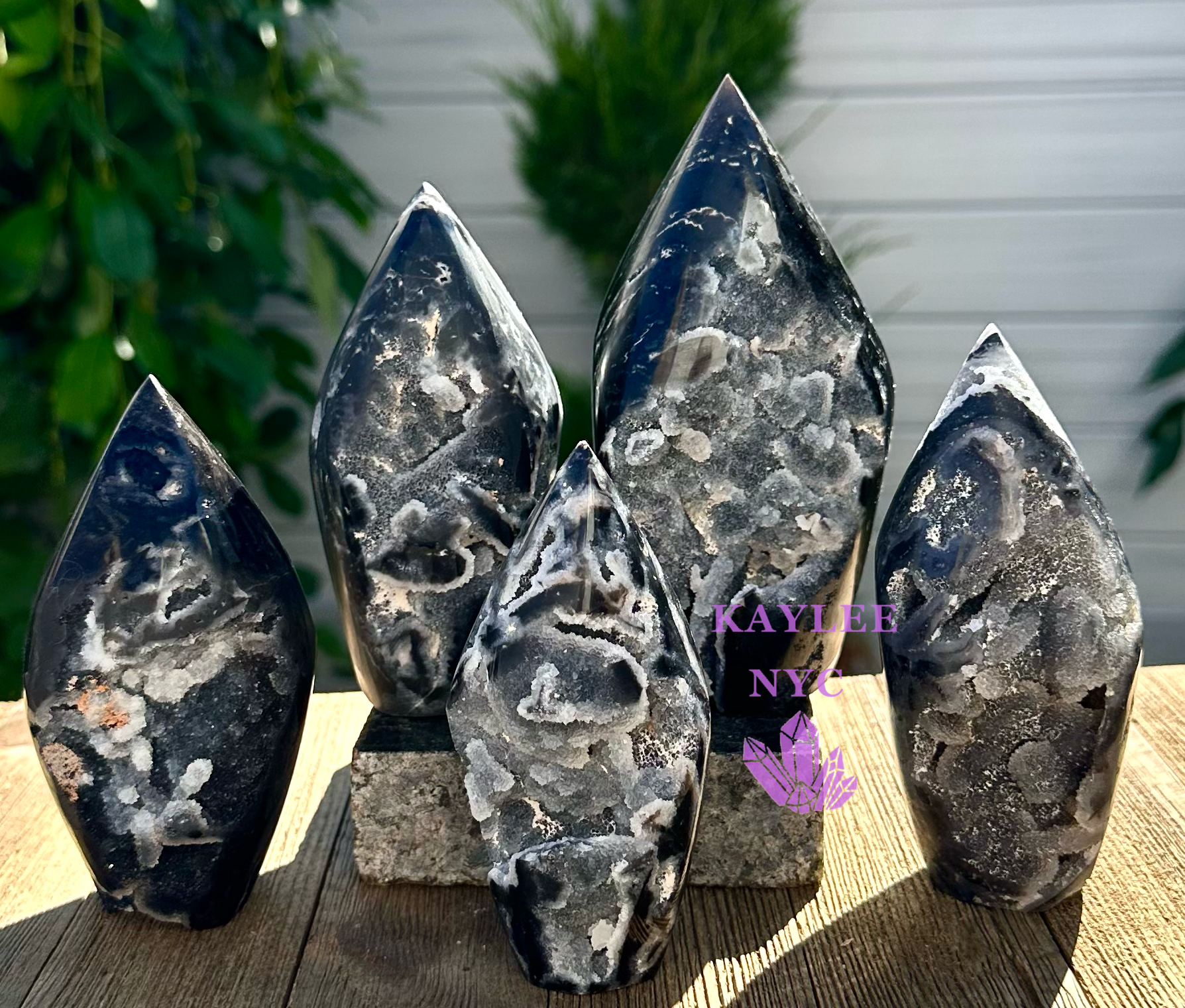 KayleeNYC – wholesale Spiritual stone/crystal – 7-9 pcs Natural Sphalerite Crystal Freeform Healing Energy3