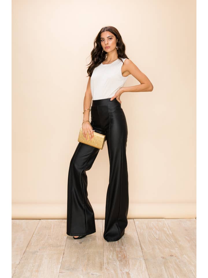 House of Fru Fru - Wholesale Pants - Women's - High Waisted PU Pants4