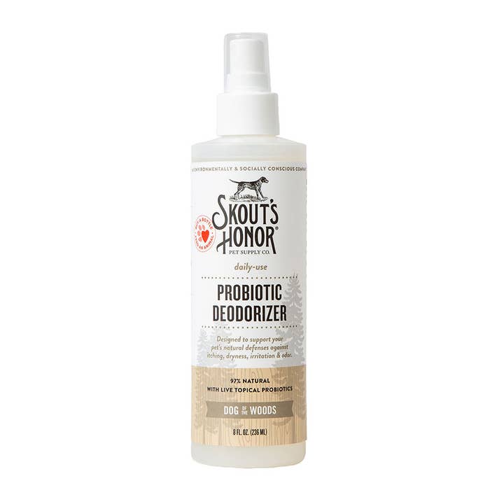 Pet Palette Distribution - Wholesale Pet Deodorizing Spray - Skout's Honor Probiotic Deodorizer Dog of the Woods 8oz