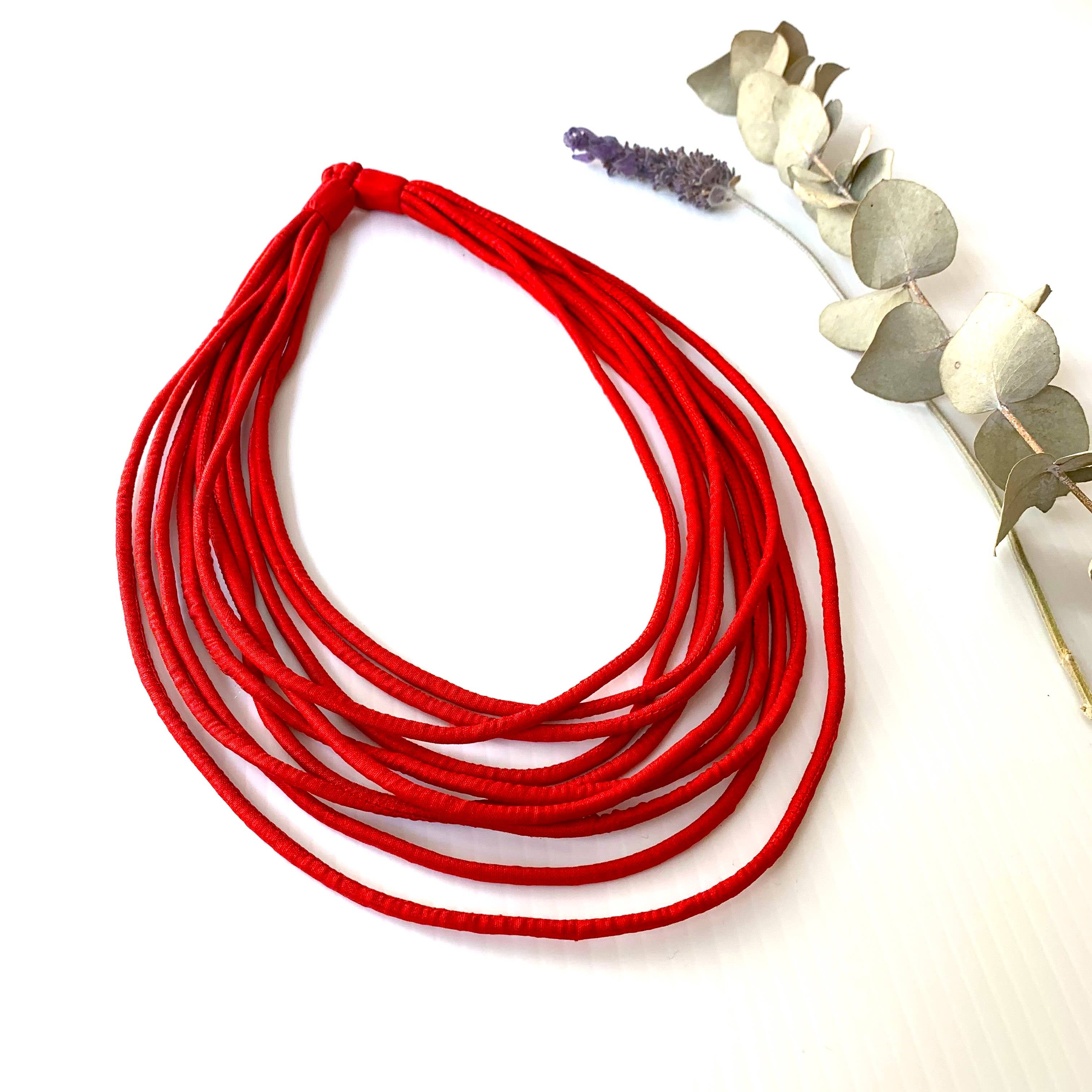 Sophie Silks - Wholesale Woven Necklace - Multi Strands Boho Necklace17