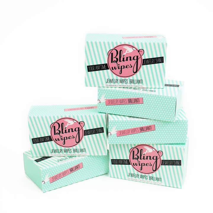 Bling Wipes - Wholesale Jewelry Cleaner - Bling Wipes Box of 1O Wipes