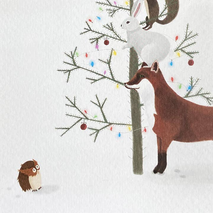 Woken - Wholesale Christmas Card - Woodland Wildlife Christmas Card2