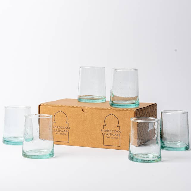 Verve Culture - Wholesale Drinking Glass/Cup - Moroccan Cone Glassware Small - Clear1
