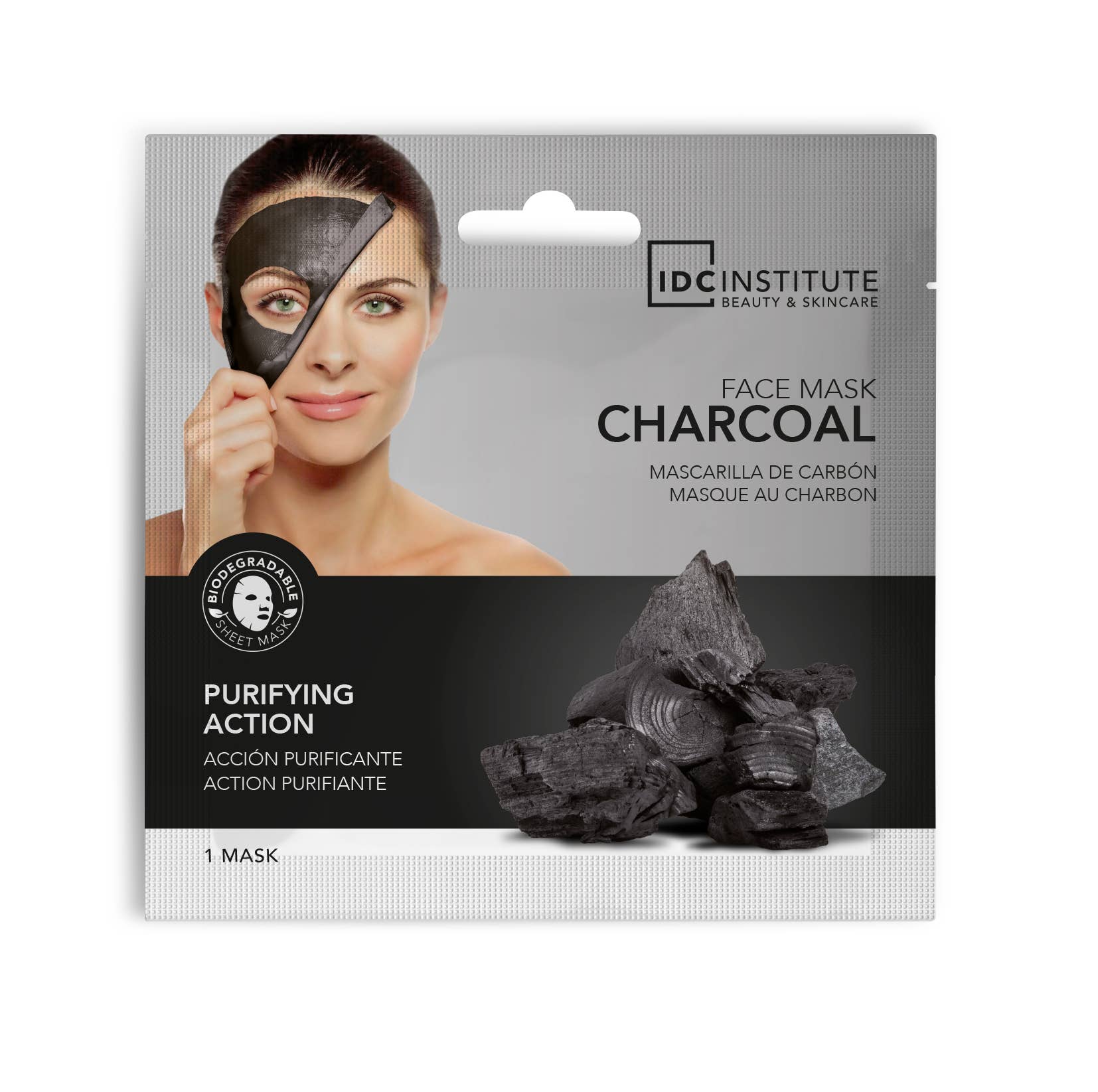 Aquarius Cosmetic SLU – Engroshandel Ansigtsmaske – Idc Institute Charcoal Black Mask 22Gr1
