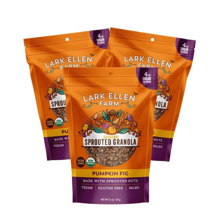 Lark Ellen Farm - Wholesale Granola - Pumpkin Fig Sprouted Granola (Grain-Free) 8 oz bag