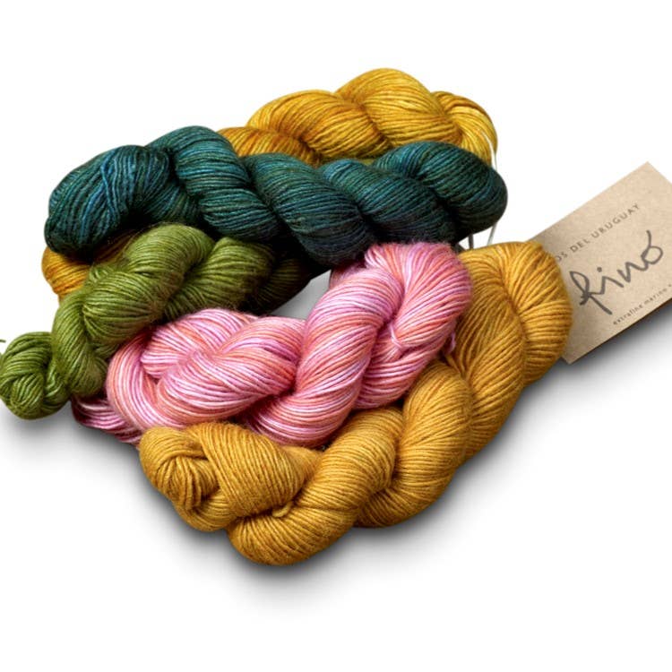 Rooster Yarns - Venta al por mayor Hilos - Set de mini madejas de hilo de tejido Fino de Manos del Uruguay10