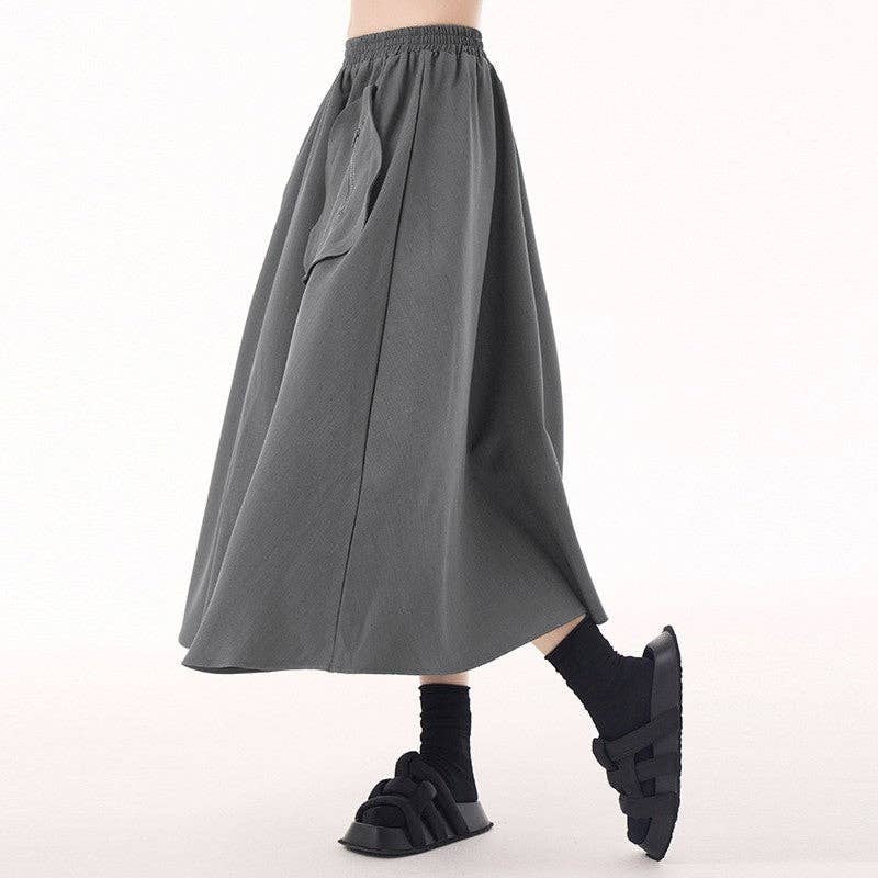 UZ Wholesale Store – wholesale Skirt – Women’s – Large Pocket High Waist A-Line Skirt Loose Fit6