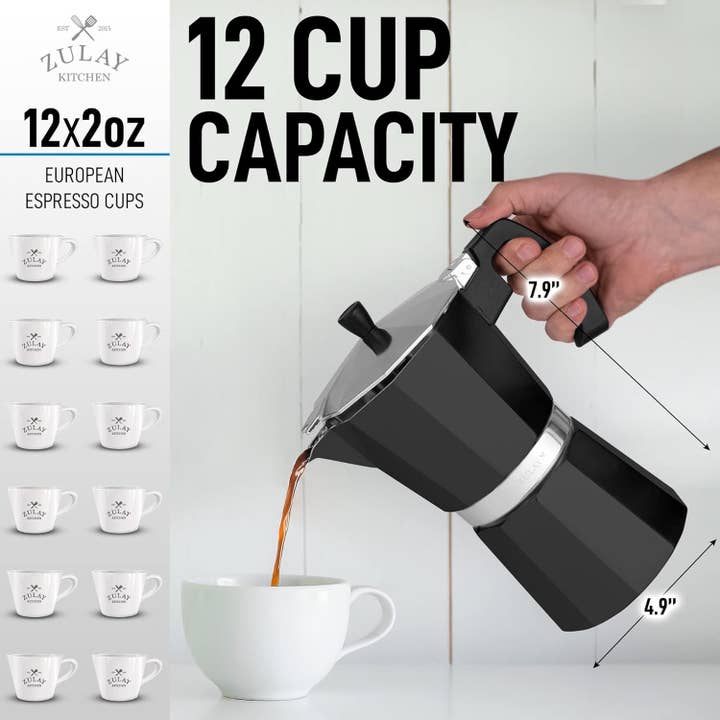 Zulay Kitchen - Wholesale Espresso Maker - Moka Pot Espresso - Cuban Coffee Maker44