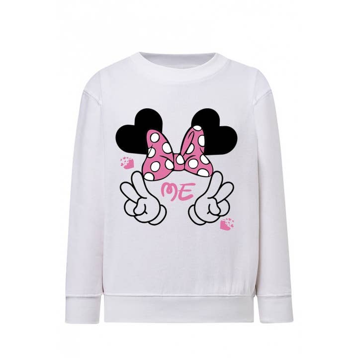 Sudadera de felpa blanca estampada ME para venta al por mayor de red white