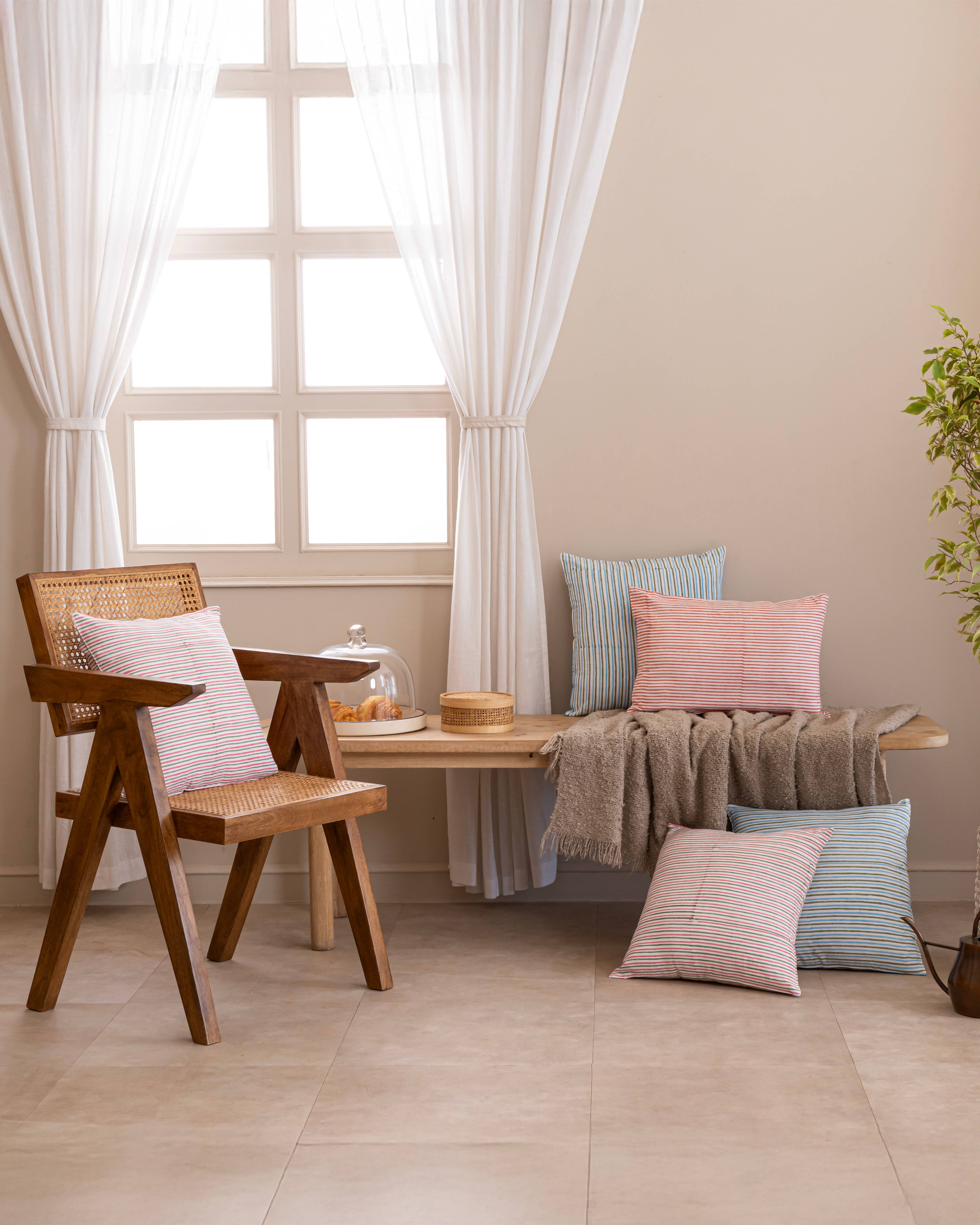 Arth Linen - Venta al por mayor Funda de cojín - Fundas de cojín de bambú impresas a mano con bloques0