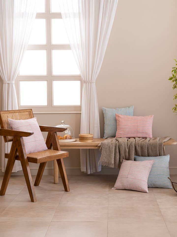 Hand Block Printed Bamboo Cushion Covers for wholesale by Arth Linen