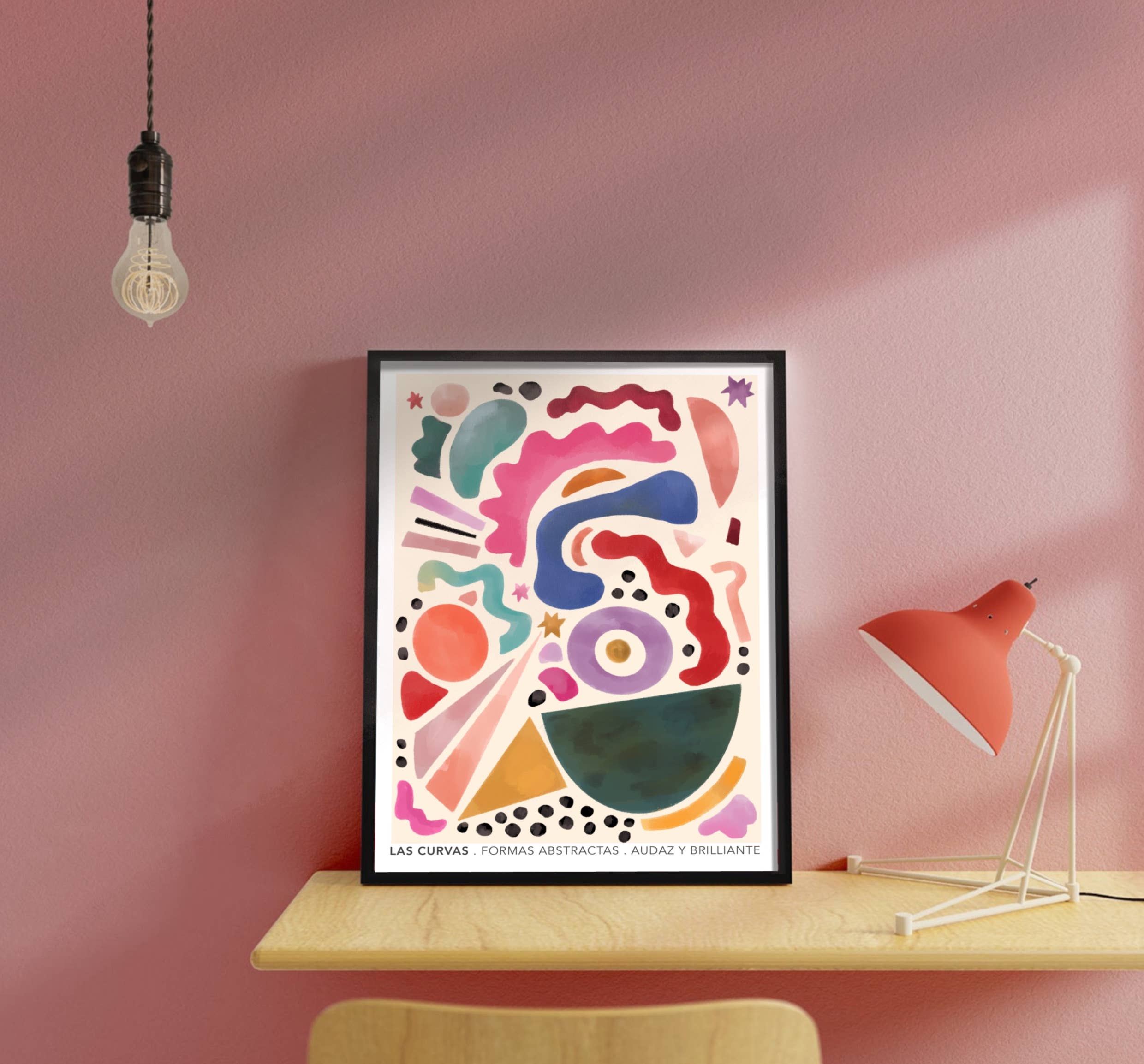 Kate Fox Design – Impressão artística por atacado – Impressão de arte abstrata, colorido, formas, arte moderna, brincalhão5