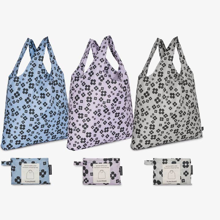 "Flowers" Waterproof Foldable Bag, Multipurpose, Lightweight 20k for wholesale by Mkr International