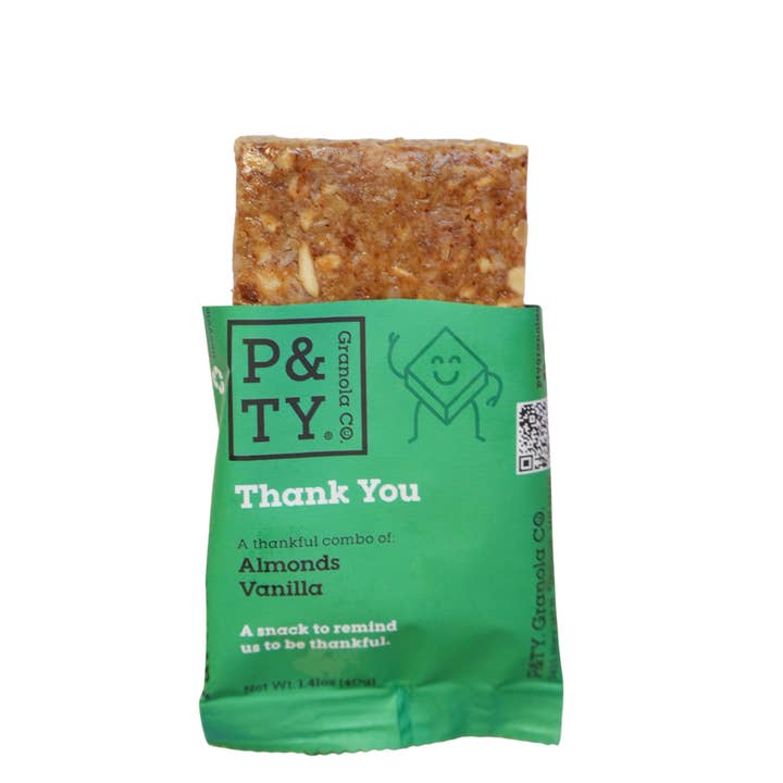 P&TY Granola Co. - Wholesale Snack Bar - Thank You Granola Bar: Almond, Vanilla1