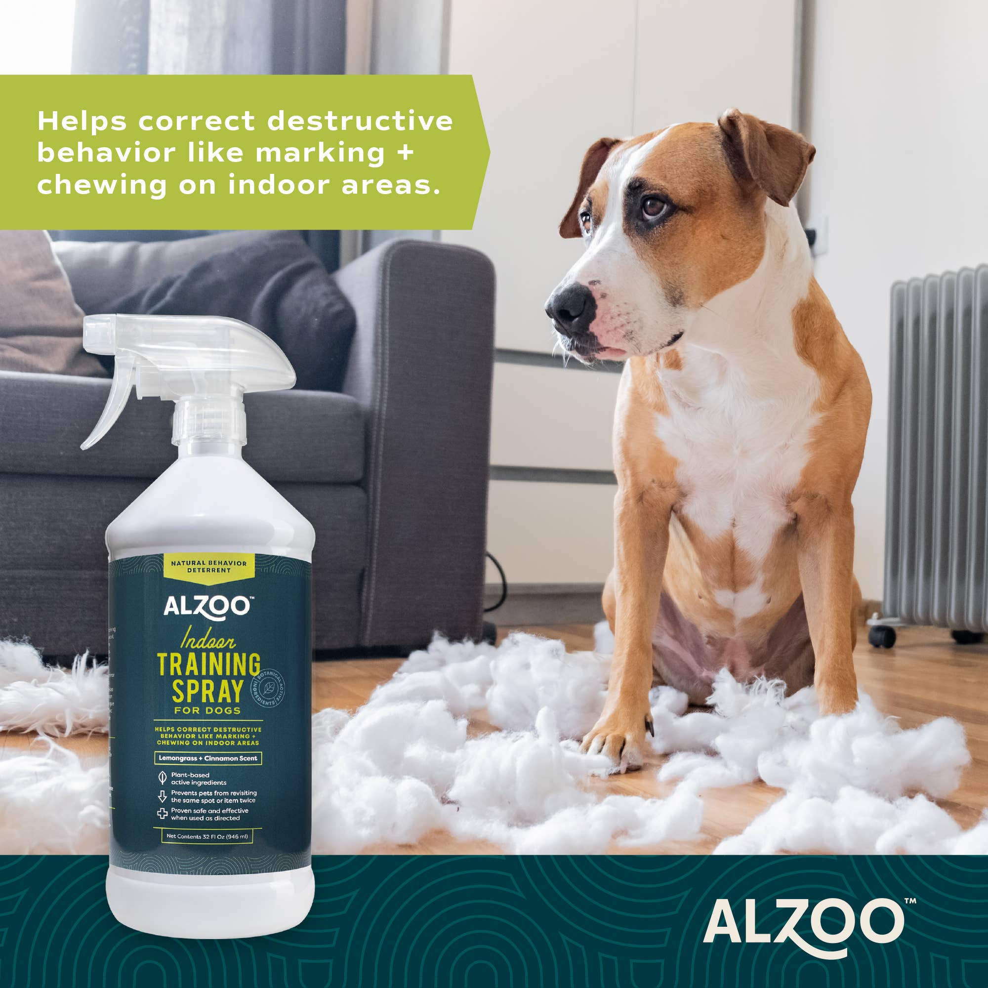 ALZOO - Wholesale Pet Spray - Dog - ALZOO Plant-Based Indoor Training Spray for Dogs, 32oz4