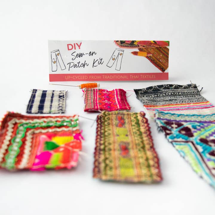 Lumily - Wholesale Patch - Hmong Fabric Patch Kit Upcycled Texile w/ Needle and Thread3