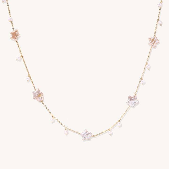 Collier Station Étoile en Perle Baroque pour la vente par Branvas Jewelry