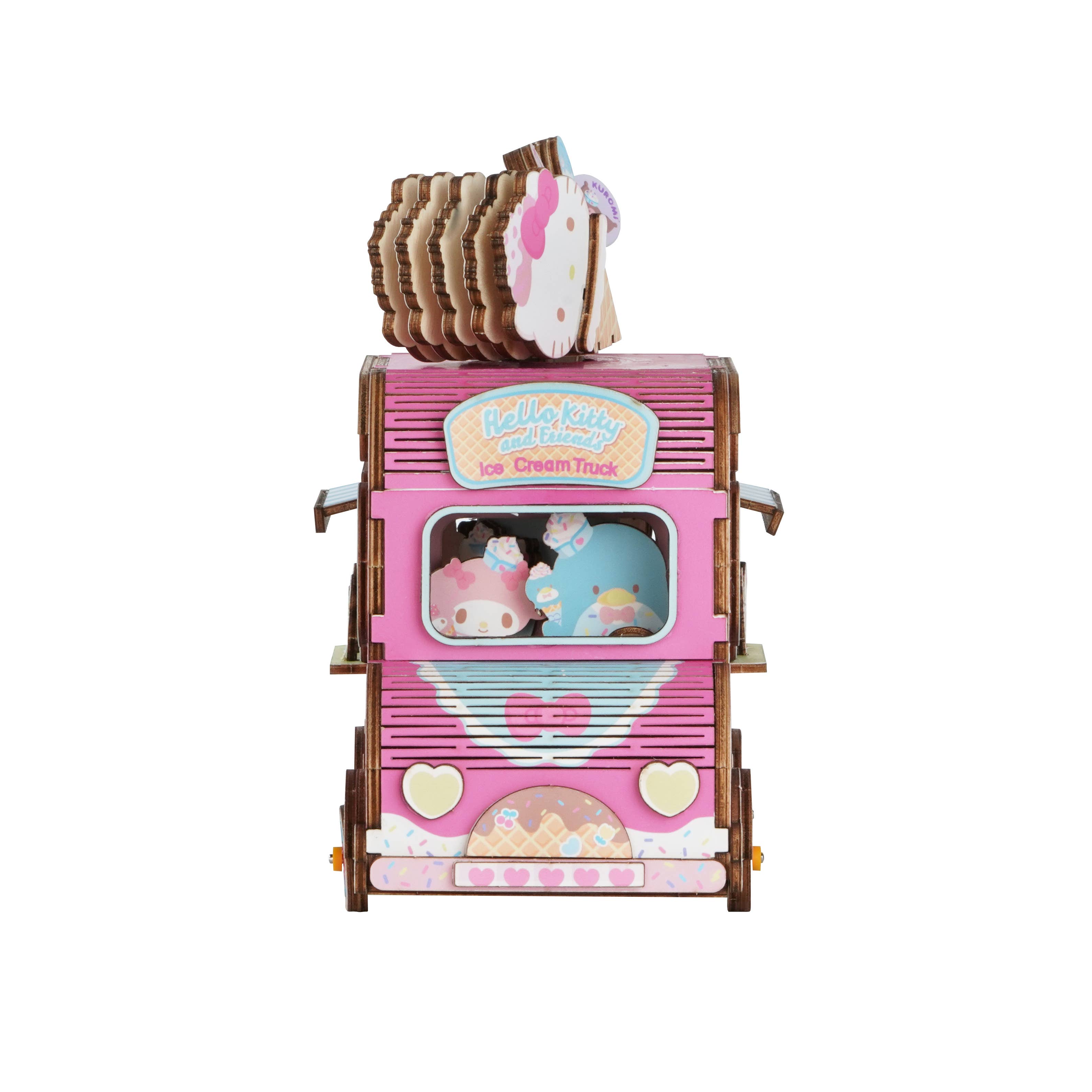 Hands Craft - Wholesale Puzzle - Kids - 3D Wooden Music Box Puzzle: Hello Kitty® Ice Cream Truck6