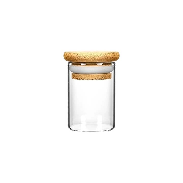 Human Objects® - Wholesale Jar - Glass Jar w/ Bamboo Lid – Eco-Friendly Spice Jar – 20 Qty