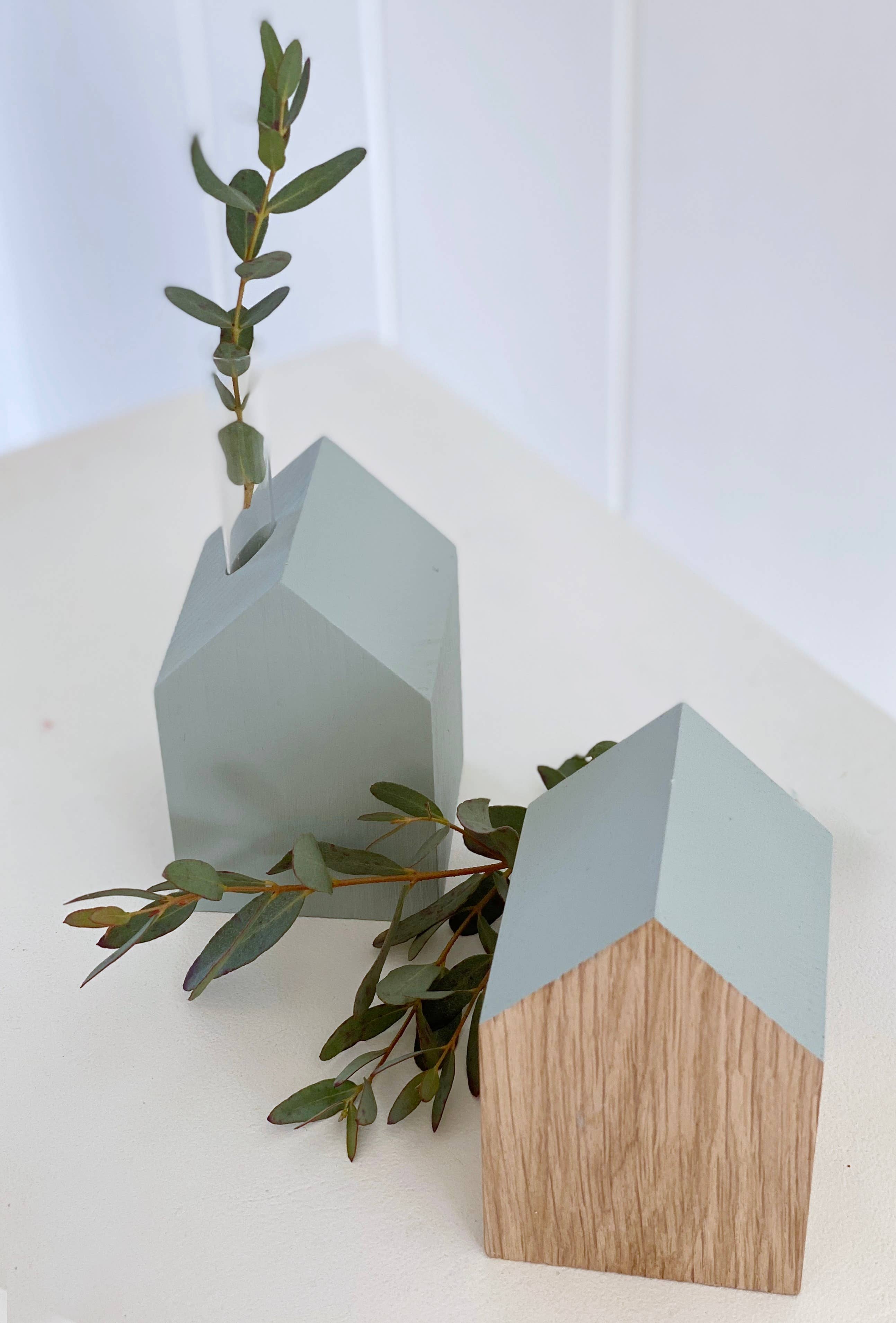 Stadtrandstil handmade - Wholesale Decorative Tabletop Object - Flower houses in two colors2