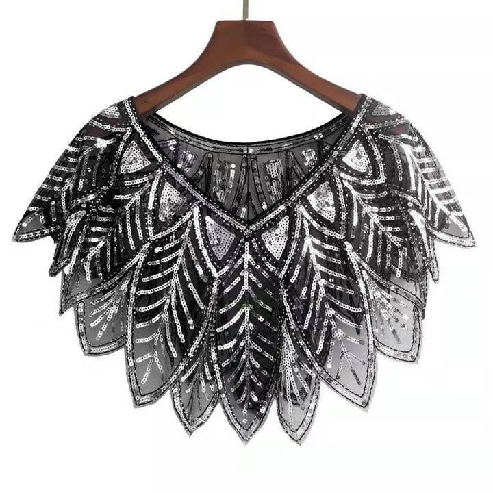 ACCITY - Wholesale Capelet - Women's - Beaded Sequin Capelet – Vintage Evening Wrap_CWMM89573