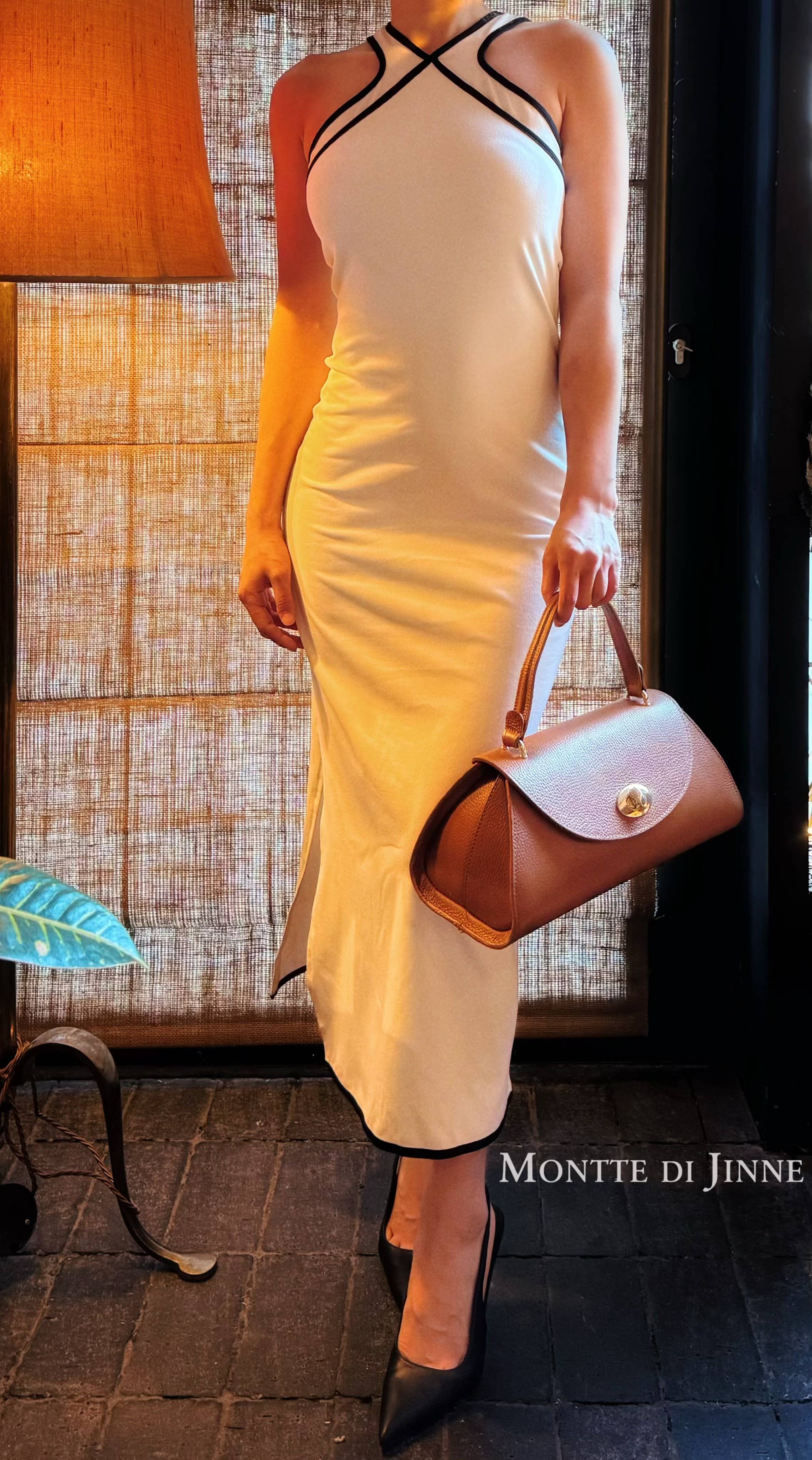 MONTTE DI JINNE – wholesale Top handle bag – women's – Italian Handmade Curved Flap Leather Shoulder Bag6