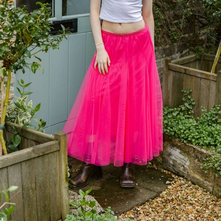 Last True Angel - Wholesale Skirt - Women's - Tulle Layer Skirt in Hot Pink1