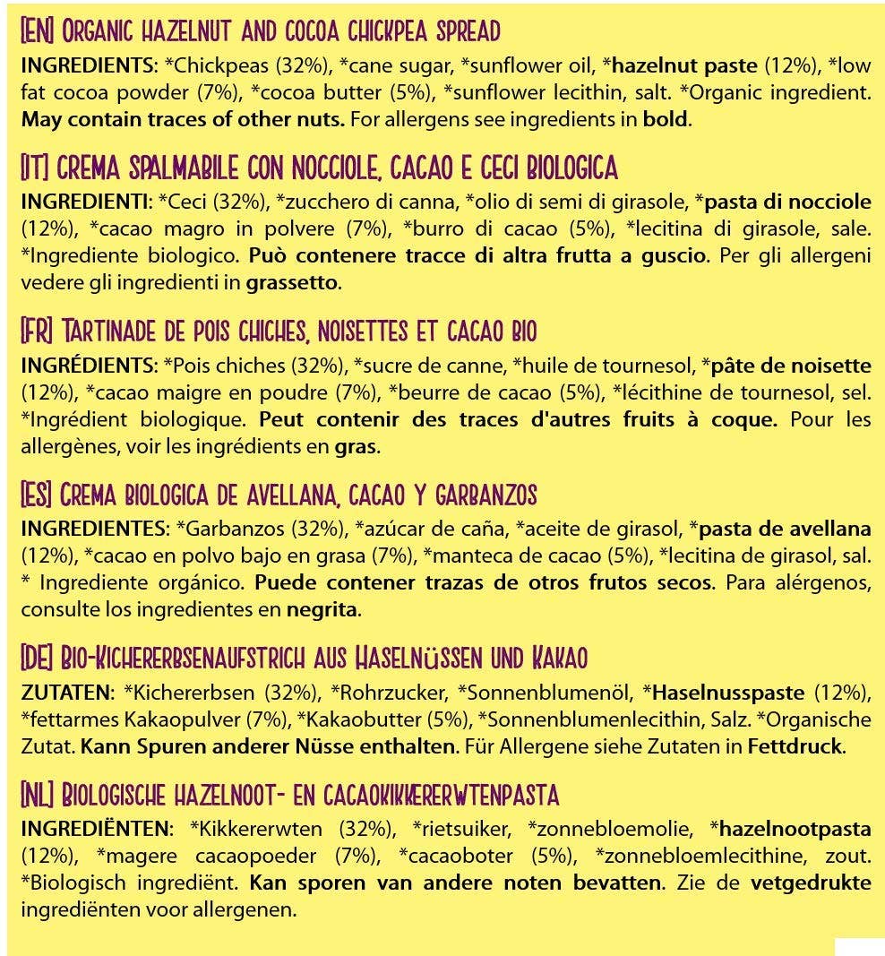 Gourmica - Wholesale Nut Butter - Fabalous Hazelnut and Cocoa Chickpea Spread  (200g)4