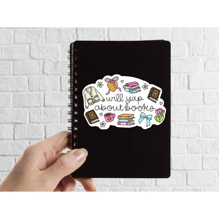 Will Yap About Books Sticker for wholesale by The Corner Shop