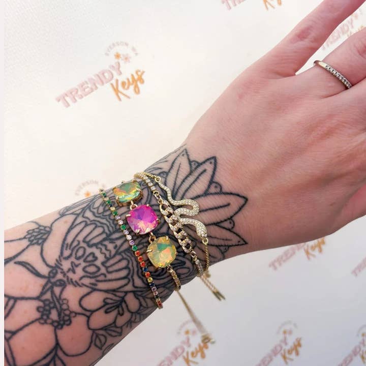 TrendyKeys - Wholesale Charm/Dangle Bracelet - Gold Slider Bracelet