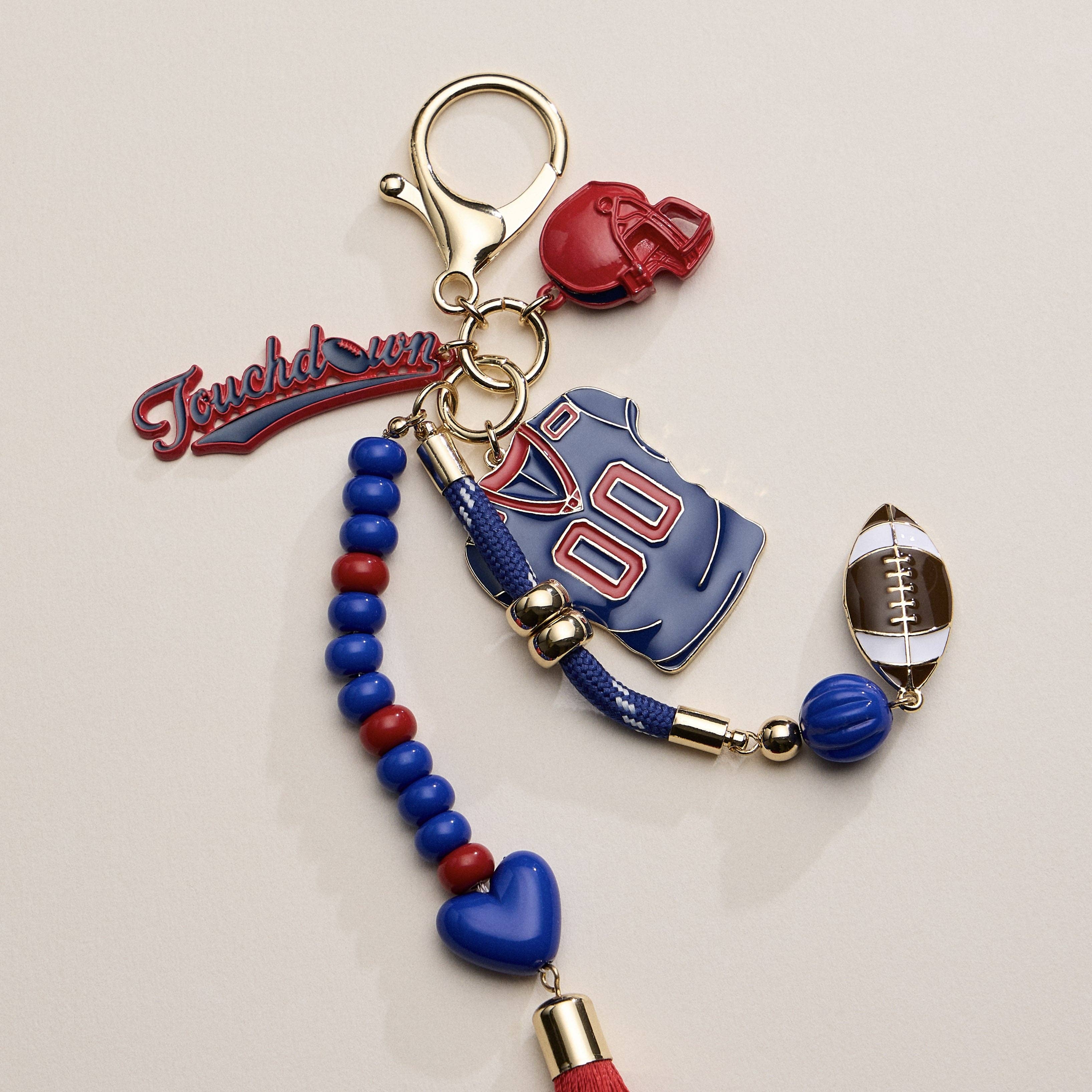 Lilla Haven - Wholesale Keychain - Women's - Gameday Football Keychain – Football Jersey, Helmet, Touchdown Charm & Tassel Bag Accessory1