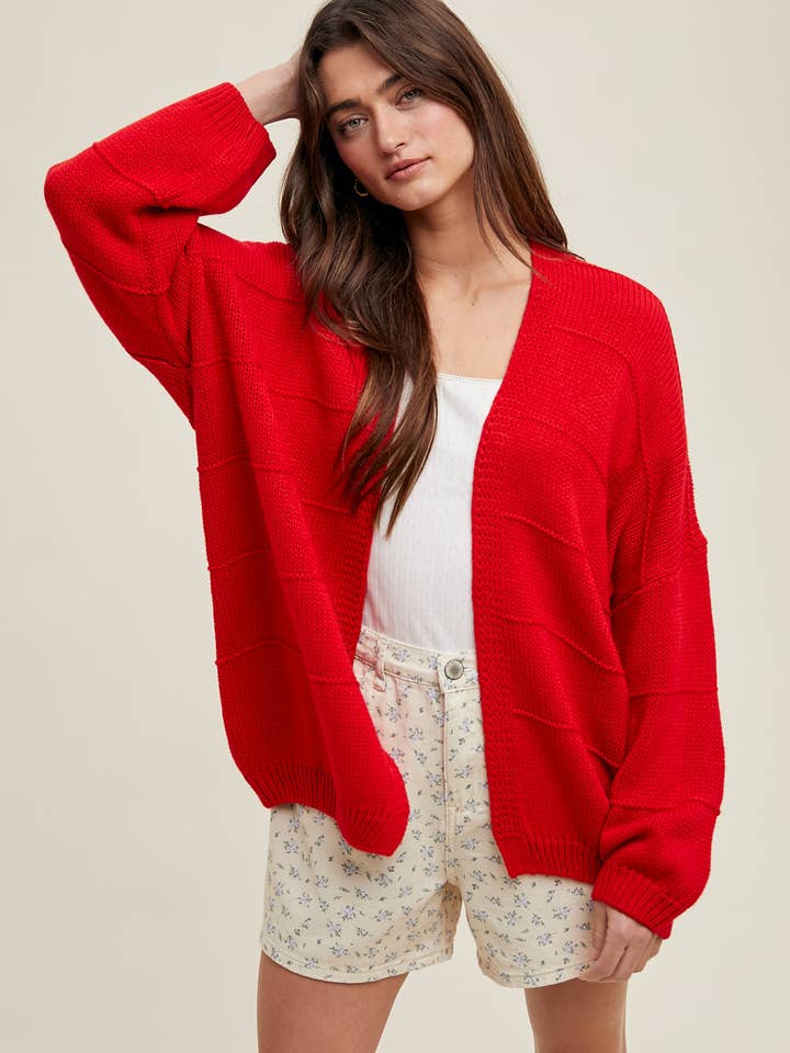 OVERSIZED SWEATER CARDIGAN / WL25-10074 for wholesale by Wishlist Apparel