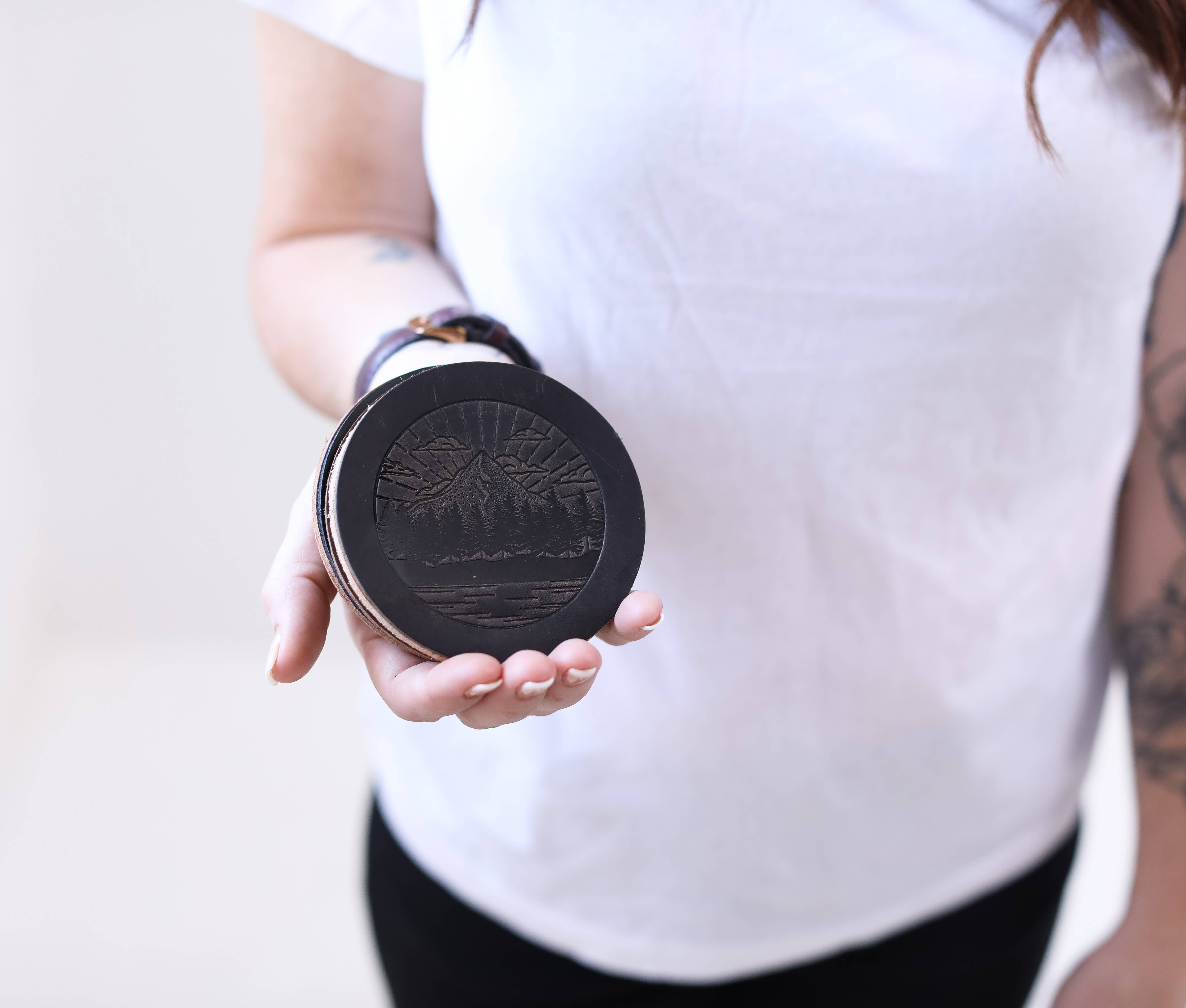 Lifetime Leather Co – Base de copos por atacado – Porta-copos de couro - conjunto de 45