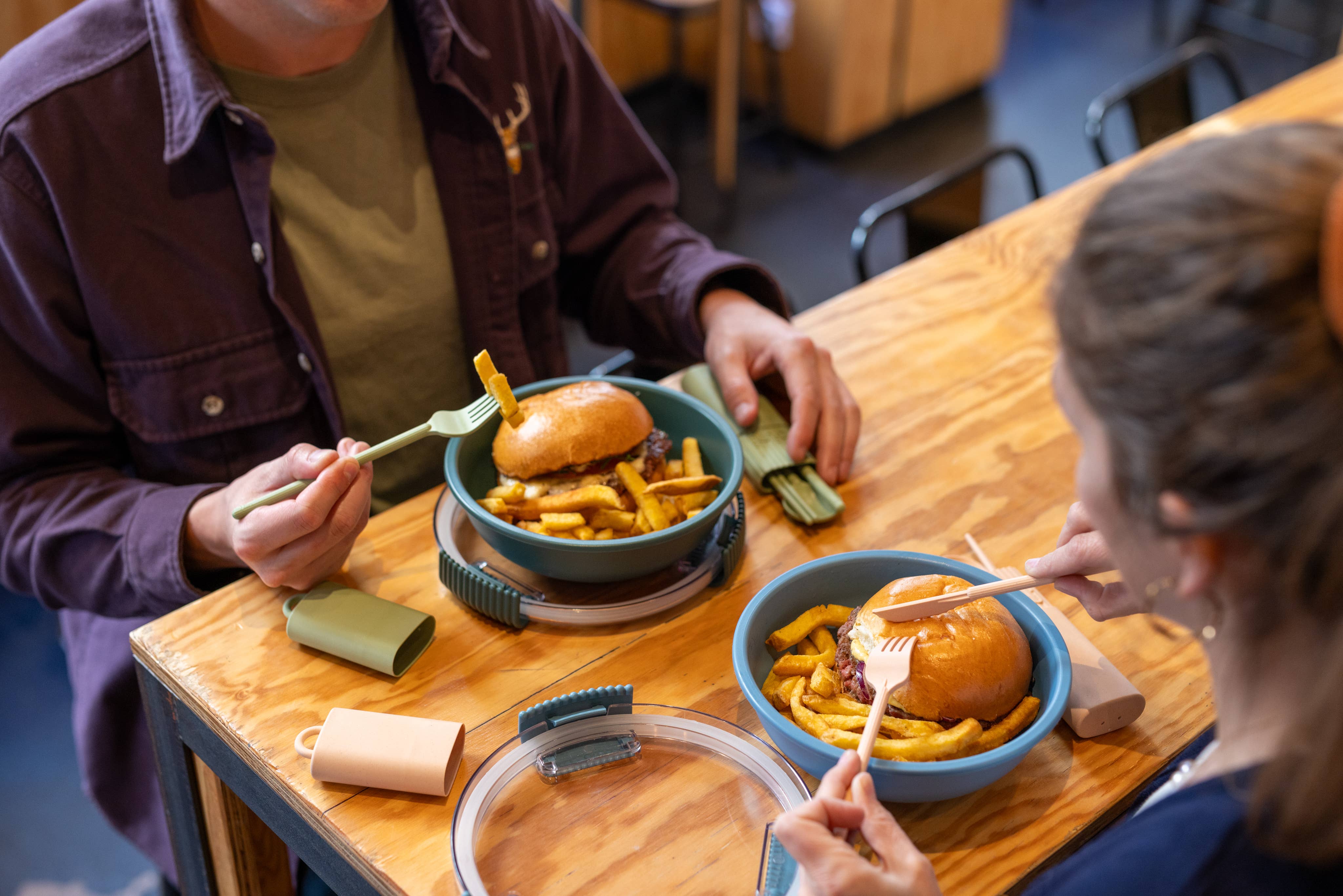 Bini - Wholesale Lunch Bag/Box - Binibox Dark Green - Lunchbox made from biobased material2