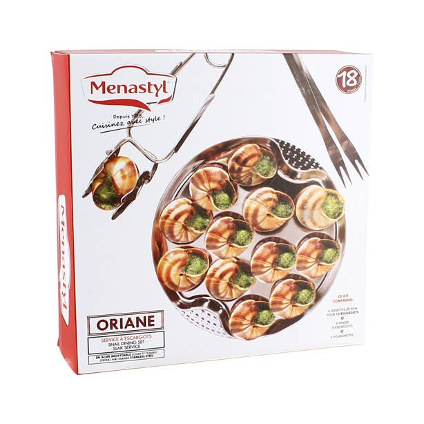 Menastyl - Wholesale Serving Utensil - ORIANE 18-piece stainless steel snail set1