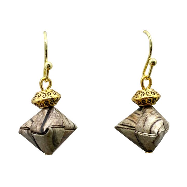Origami Earrings (Water Resistant) - The Katherine for wholesale by Paper Moon Origami Co.
