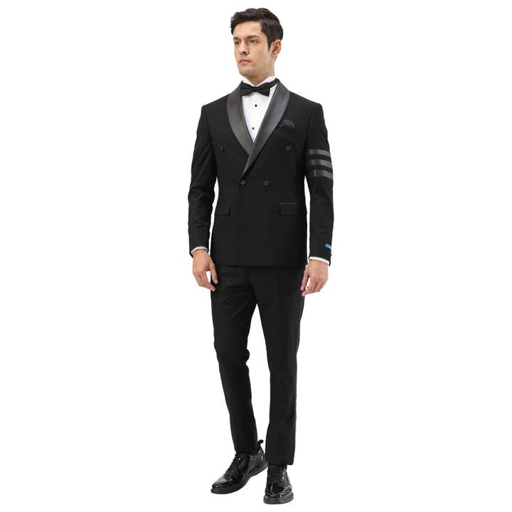 Bryan Michaels 2pc Arm Banned Tuxedo Set, Black for wholesale by Suits America