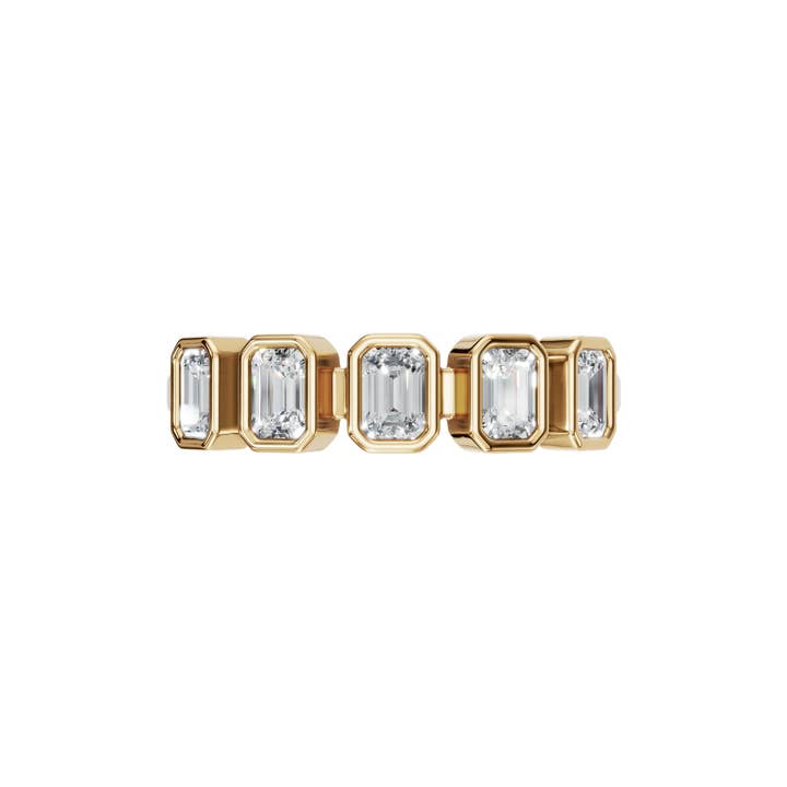 14k guld diamanthalv-evighedsring, stabelbar diamantring for engroshandel hos PureYou Jewelry