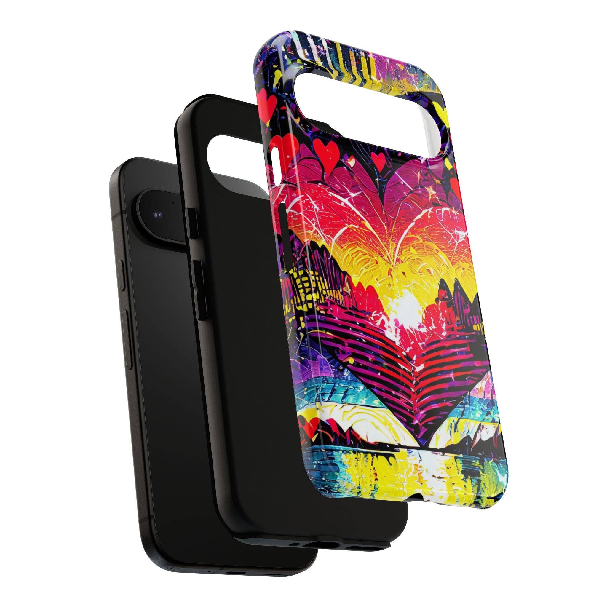Studio 653 Clothing Co - Wholesale Phone Case - Women's - Vibrant Heart Sunset Tough Phone Case63