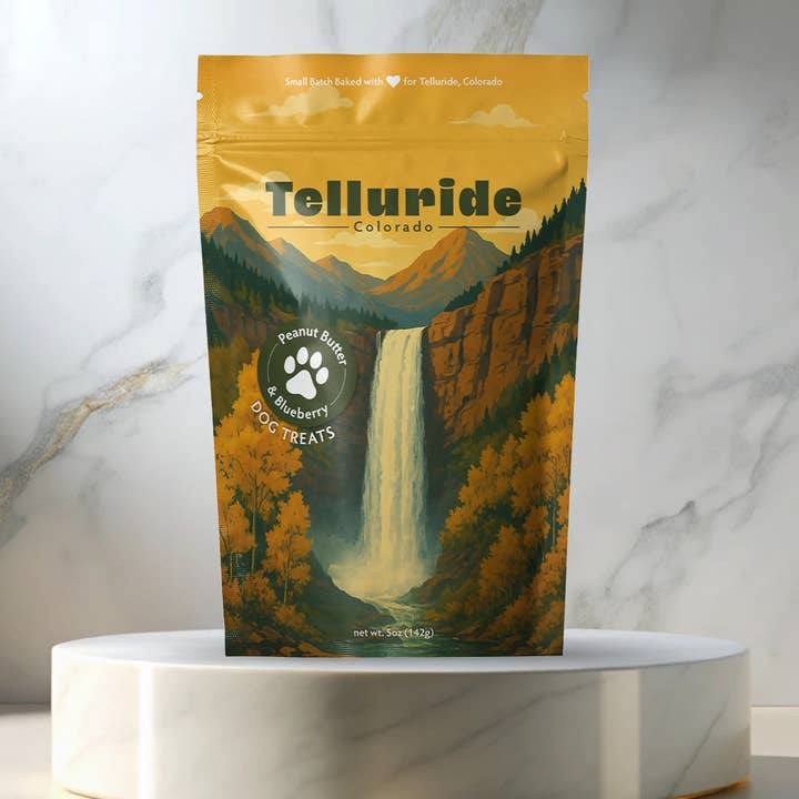 Telluride, CO Summer Souvenir Dog Treats - 5oz Small-Batch and other Purchase Wholesale automatico bevande. Free Returns & Net 60 Terms on Faire trending on Faire.